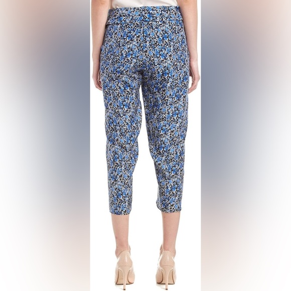 100% Silk! Elie Tahari Jodi Tapered Cropped Silk Pants, Stargazer - Silk - small - Picture 6 of 9